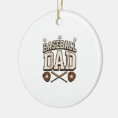 Vintage honkbal vader vaderdag keramisch ornament (Links)
