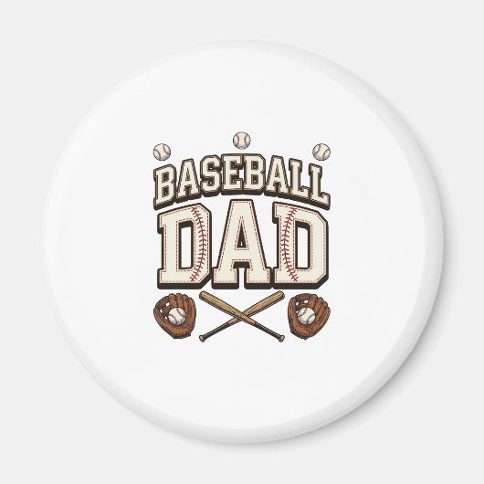 Vintage honkbal vader vaderdag magneet (Voorkant)