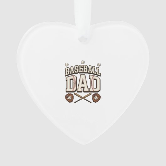 Vintage honkbal vader vaderdag ornament (voorkant)