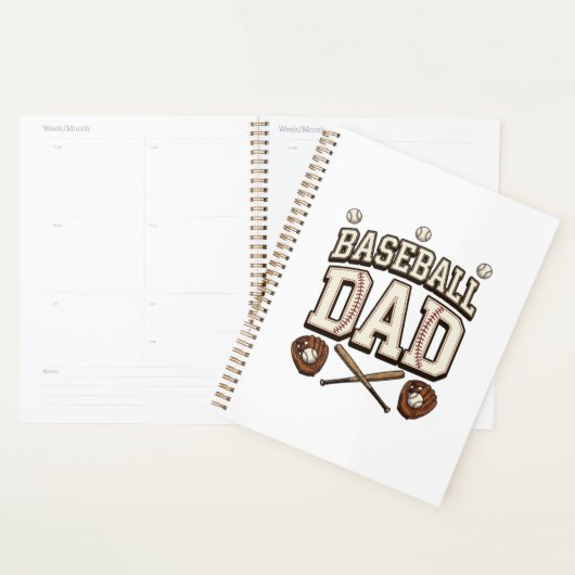 Vintage honkbal vader vaderdag planner (Display)