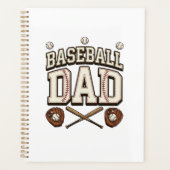 Vintage honkbal vader vaderdag planner (Voorkant)