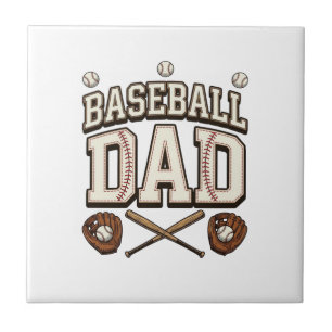 Vintage honkbal vader vaderdag tegeltje