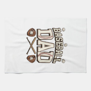 Vintage honkbal vader vaderdag theedoek