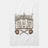 Vintage honkbal vader vaderdag theedoek (Verticaal)