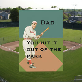 Vintage honkbal Vaderdag Kaart