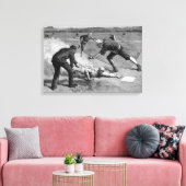 Vintage honkbal van Thure De Thulstrup, 1885 Canvas Afdruk (Insitu (Woonkamer))