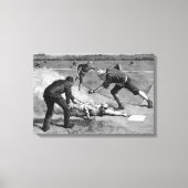 Vintage honkbal van Thure De Thulstrup, 1885 Canvas Afdruk (Voorkant)