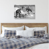 Vintage honkbal van Thure De Thulstrup, 1885 Canvas Afdruk (Insitu (Slaapkamer))