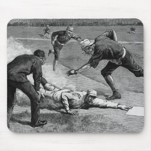 Vintage honkbal van Thure De Thulstrup, 1885 Muismat (Voorkant)