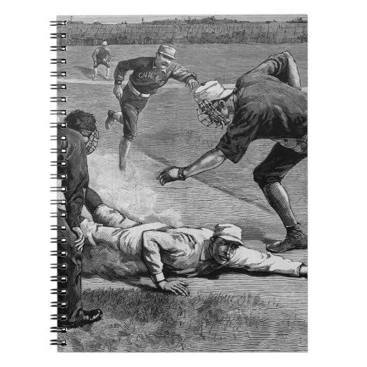 Vintage honkbal van Thure De Thulstrup, 1885 Notitieboek (Voorkant)