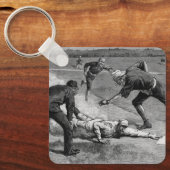 Vintage honkbal van Thure De Thulstrup, 1885 Sleutelhanger (Voorkant)