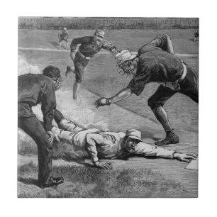 Vintage honkbal van Thure De Thulstrup, 1885 Tegeltje