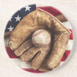 Vintage Honkbal Zandsteen Onderzetter