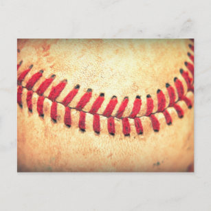 Vintage honkbalbal briefkaart