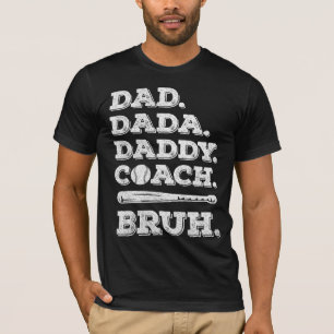 Vintage honkbalcoach vader vaderdag grappig t-shirt