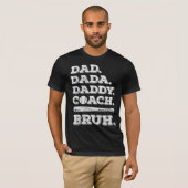 Vintage honkbalcoach vader vaderdag grappig t-shirt (Voorkant volledig)