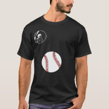 Vintage honkbalknuppel T-shirt met grote rode