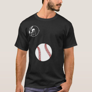 Vintage honkbalknuppel T-shirt met grote rode 