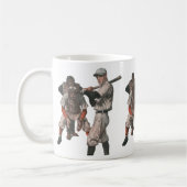 Vintage honkbalspelers koffiemok (Links)