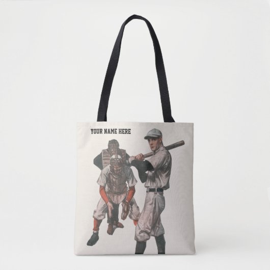 Vintage honkbalspelers tote bag (Voorkant)
