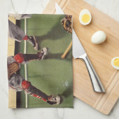 Vintage honkbalteam, jongens ravotten theedoek (Quarter Fold)