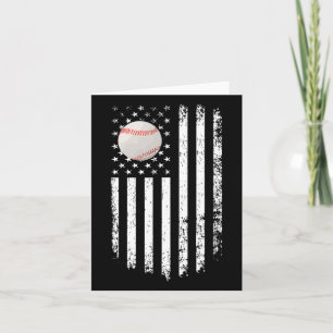 Vintage honkbalwedstrijd dag Amerikaanse vlag voor Kaart