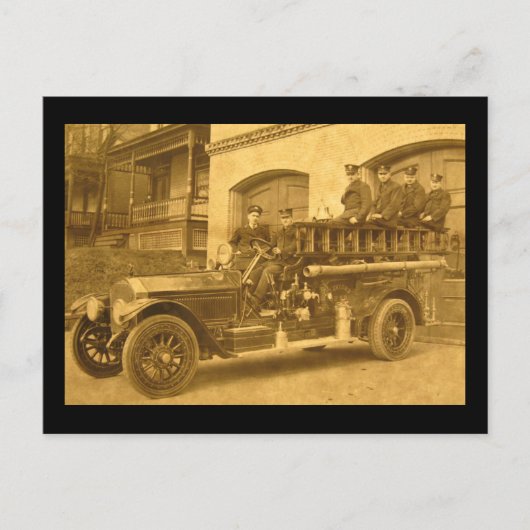 Vintage Hook en Ladder begin jaren 1900 Briefkaart (Voorkant)
