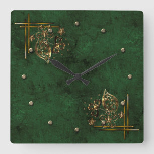 Vintage horloge vierkante klok