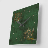 Vintage horloge vierkante klok (Hoek)