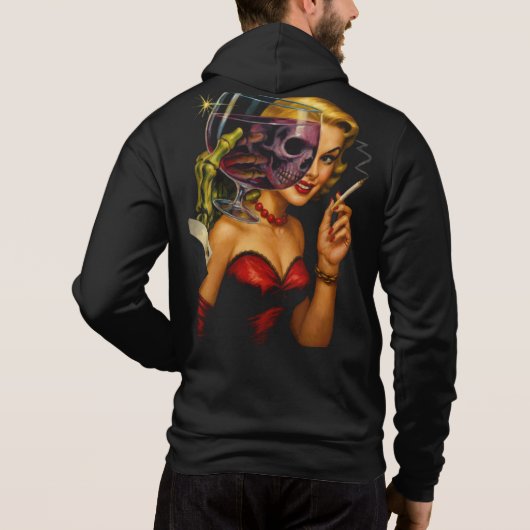Vintage Horror Comic Art Hoodie (Achterkant)