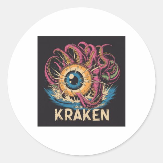 Vintage Horror Sticker1  Ronde Sticker (Voorkant)