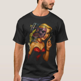 Vintage Horror Stripverhaal Kunst Heren T-shirt