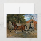 Vintage Horse Carriage Painting Briefkaart (Voorkant / Achterkant)