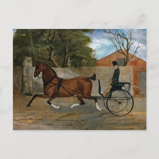 Vintage Horse Carriage Painting Briefkaart (Voorkant)