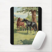 Vintage Horse Mare Stallion Equestrian Muismat (Met muis)