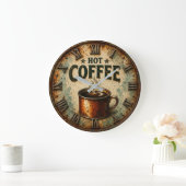 Vintage Hot Coffee Rustic Farmhouse Kitchen  Grote Klok (Huis)