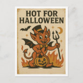 Vintage Hot for Halloween Briefkaart (Voorkant)