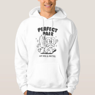 Vintage Hotdog- en Pretzelmasker - Retro Hoodie