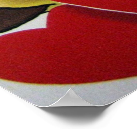 Vintage hotdog Valentijn poster (Hoek)