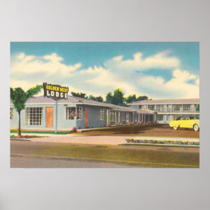 Vintage Hotel, Golden West Lodge Motel Poster