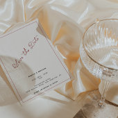 Vintage Hotel Oud Geld Save the Date Kaart