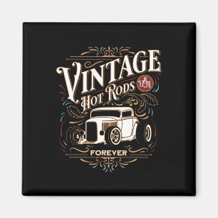 Vintage Hotrods Usa Voor Altijd Clic Auto Nostalgi Magneet