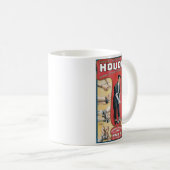 Vintage Houdini Handcuff King Adverteren Poster Koffiemok (Voorkant rechts)