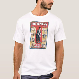 Vintage Houdini Handcuff King Adverteren Poster T-shirt