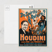 Vintage Houdini Magic Poster Briefkaart (Voorkant / Achterkant)
