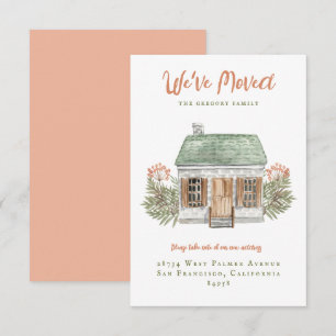 Vintage House Moving Announcement Kaart