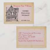 Vintage House Real Estate Renovation Visitekaartje (Voorkant / Achterkant)
