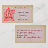 Vintage House Real Estate Renovation Visitekaartje (Voorkant / Achterkant)