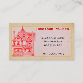 Vintage House Real Estate Renovation Visitekaartje