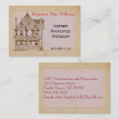 Vintage House Real Estate Renovation Visitekaartje (Voorkant / Achterkant)